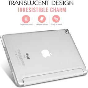 img 2 attached to MoKo Case Fit IPad Air 2 - Slim Lightweight Smart Shell Stand Cover With Translucent Frosted Back Protector Fit IPad Air 2 9 Tablet Accessories