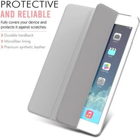 img 1 attached to MoKo Case Fit IPad Air 2 - Slim Lightweight Smart Shell Stand Cover With Translucent Frosted Back Protector Fit IPad Air 2 9 Tablet Accessories