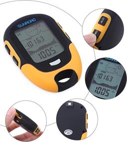 img 1 attached to 🌞 Multifunction Men's Barometer Altimeter Compass LCD Digital Thermometer Watch with Hygrometer, Weather Forecast, Hand-Hold Hiking Flashlight, and Altimeter - SUNROAD