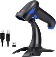 tera hw0002: fully upgraded wireless 2d qr barcode scanner - bluetooth, 2.4ghz wireless, usb wired - stand included - connects to smart phones, tablets, pcs - image bar code reader logo
