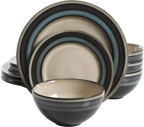 img 4 attached to Gibson Elite Everston 16-Piece Dinnerware Set: Sleek Style for a Stunning Dining Experience