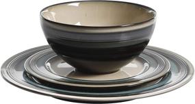 img 2 attached to Gibson Elite Everston 16-Piece Dinnerware Set: Sleek Style for a Stunning Dining Experience