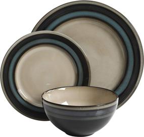 img 3 attached to Gibson Elite Everston 16-Piece Dinnerware Set: Sleek Style for a Stunning Dining Experience