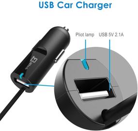 img 2 attached to 📻 JETech Wireless FM Transmitter Car Kit for Smart Phones: 3.5mm Audio Plug, Car Charger, Black