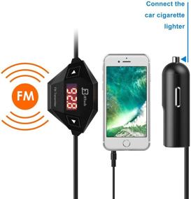 img 1 attached to 📻 JETech Wireless FM Transmitter Car Kit for Smart Phones: 3.5mm Audio Plug, Car Charger, Black