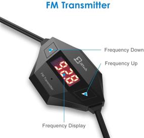 img 3 attached to 📻 JETech Wireless FM Transmitter Car Kit for Smart Phones: 3.5mm Audio Plug, Car Charger, Black