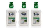 🌿 tom's of maine long lasting wicked fresh mouthwash, cool mountain mint, 16 oz, pack of 3 logo