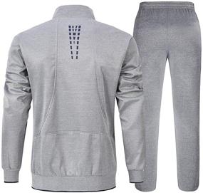 img 3 attached to 👕 YSENTO Men's Tracksuits: Stylish Sports Sweatsuits with Full Zip Jackets, Athletic Pants, and Convenient Zipper Pockets