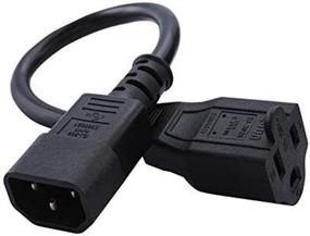 img 4 attached to 🔌 CableCreation 10-Pack - 1ft 18AWG Computer Power Adapter Cord - Reliable NEMA 5-15R Receptacle to IEC320 C14 - 0.3M Length - Black
