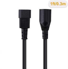 img 2 attached to 🔌 CableCreation 10-Pack - 1ft 18AWG Computer Power Adapter Cord - Reliable NEMA 5-15R Receptacle to IEC320 C14 - 0.3M Length - Black