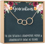 👵 generations gift necklace for grandmother, mother & daughter - 3 asymmetrical circles by dear ava logo