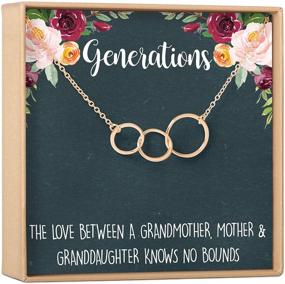 img 4 attached to 👵 Generations Gift Necklace for Grandmother, Mother & Daughter - 3 Asymmetrical Circles by Dear Ava