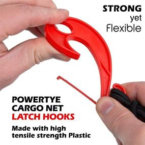 img 1 attached to 🔒 PowerTye 5ft x 7ft Elastic Cargo Net: Secure Loads with 14 Latching Hooks & Handy Drawstring Storage Bag