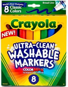 img 4 attached to Buy Crayola Washable Markers, Broad 🖍️ Point, Classic Colors, 8 Pack (58-7808) Online