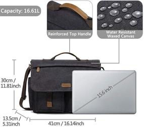 img 2 attached to Messenger VASCHY Resistant Briefcase Shoulder