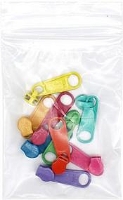 img 1 attached to 👛 Premium Handbag YKK Long Pull Zipper Heads - 4.5mm Loose Sliders/Pulls - Choose from Brights, Neutrals, or Mix (10pcs Brights) - Perfect for Purses, Handbags, and Craft Projects