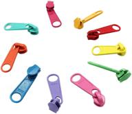 👛 premium handbag ykk long pull zipper heads - 4.5mm loose sliders/pulls - choose from brights, neutrals, or mix (10pcs brights) - perfect for purses, handbags, and craft projects logo