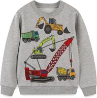 🥰 adorable btgixsf little boys cotton crewneck cartoon long sleeve pullover sweatshirts tops: comfortable and cute! logo