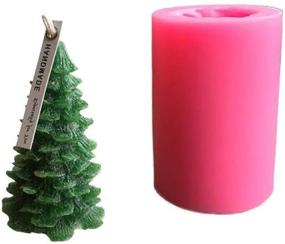 img 1 attached to 🎄 DGQ Silicone Christmas Pine Tree Candle Molds: Perfect DIY Baking, Soap, and Candle Making Supplies for Festive Christmas Parties