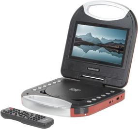 img 4 attached to 📀 Magnavox MTFT750-RD Portable 7" TFT DVD/CD Player - Remote Control, Car Adapter, Red Color, Rechargeable Battery, Headphone Jack, Built-in Speakers