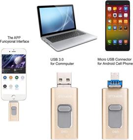 img 3 attached to USB Flash Drive 128GB Memory Stick For IPhone Photo Storage WOFICLO USB Drive Compatible IOS/Android/PC (128GB