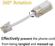 📞 uvital телефонный гарнитур для размотки шнура - 2 штуки - 10 футов неразмотанного шнура + антизапутыватель - шнур в 360 градусов вращается - белый. логотип