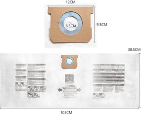 img 3 attached to 🔍 Tomkity 9 Packs Type F 9066233 VF2005 Collection Filter Bags: Ideal for Shop Vac 10-14 Gallon Vacuum [Part #9066200 & 9067200]