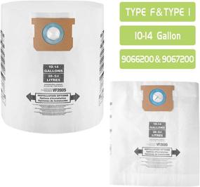 img 2 attached to 🔍 Tomkity 9 Packs Type F 9066233 VF2005 Collection Filter Bags: Ideal for Shop Vac 10-14 Gallon Vacuum [Part #9066200 & 9067200]