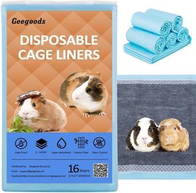 img 4 attached to 🐹 Geegoods Guinea Pig Cage Liners – Disposable Pee Pads with Bamboo Charcoal for Odor Control and High Absorbency, Ideal for C&amp;C Cage Liners
