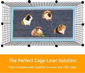 img 3 attached to 🐹 Geegoods Guinea Pig Cage Liners – Disposable Pee Pads with Bamboo Charcoal for Odor Control and High Absorbency, Ideal for C&amp;C Cage Liners
