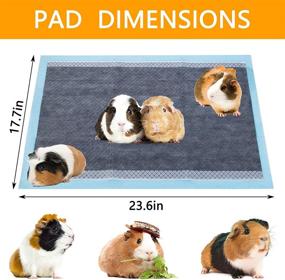 img 2 attached to 🐹 Geegoods Guinea Pig Cage Liners – Disposable Pee Pads with Bamboo Charcoal for Odor Control and High Absorbency, Ideal for C&amp;C Cage Liners