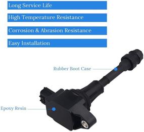 img 2 attached to 🔥 Катушки зажигания VANJING для Nissan Altima Sentra Rogue Versa-1.6L 1.8L 2.0L 2.5L #UF-549 C1696 UF549 5C1753 - Набор из 4-х шт. - Совместимая замена для 22448ED000