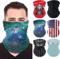 🧣 versatile neck gaiter 6 pack: elastic balaclava & face scarf for men and women logo