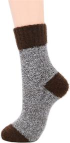 img 1 attached to Winter Warm Women's Hiking Ankle Socks - Outdoor Wool Blend, Thick Cashmere, Athletic Socks