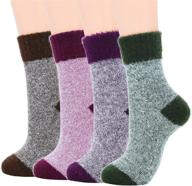 winter warm women's hiking ankle socks - outdoor wool blend, thick cashmere, athletic socks логотип