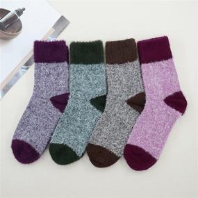 img 3 attached to Winter Warm Women's Hiking Ankle Socks - Outdoor Wool Blend, Thick Cashmere, Athletic Socks