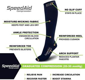 img 3 attached to 🧦 SpeedAid 20-30mmHg Compression Socks for Men and Women: Optimal Support and Comfort