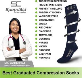 img 1 attached to 🧦 SpeedAid 20-30mmHg Compression Socks for Men and Women: Optimal Support and Comfort