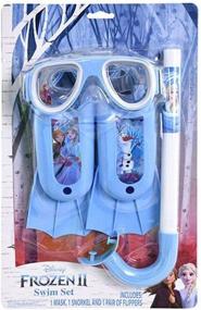 img 1 attached to 🏊 Frozen 2-3 pc Swim Set: Dive into Adventure with Mack, Snorkel, and Flippers!