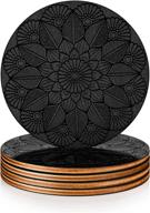 🍹 stylish leather coasters: exquisite mandala design for protecting your drinks logo