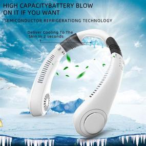 img 3 attached to 🌬️ Stay Cool and Comfortable Anywhere with the Hands-Free Bladeless Neck Fan - Portable, Leafless, and Rechargeable!