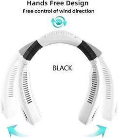 img 1 attached to 🌬️ Stay Cool and Comfortable Anywhere with the Hands-Free Bladeless Neck Fan - Portable, Leafless, and Rechargeable!