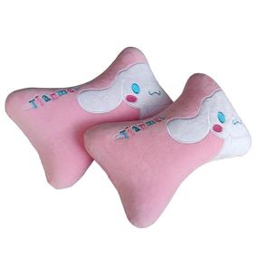 img 3 attached to 🚘 Tianmei 2 Pcs Cute Cartoon Memory Foam Car Headrest Cushion, Vehicle Seat Driving Support Neck Pillow Relief Pad - DEG Pink: Optimal for Most Car and SUV Models