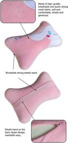 img 2 attached to 🚘 Tianmei 2 Pcs Cute Cartoon Memory Foam Car Headrest Cushion, Vehicle Seat Driving Support Neck Pillow Relief Pad - DEG Pink: Optimal for Most Car and SUV Models