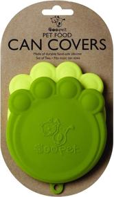img 2 attached to 🐾 ORE Pet Light & Green Paw Can Cover Set, Green & Light Green, 1 EA