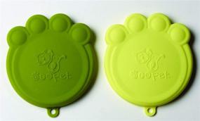 img 1 attached to 🐾 ORE Pet Light & Green Paw Can Cover Set, Green & Light Green, 1 EA