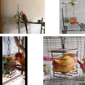 img 2 attached to 🐦 Wontee Bird Stainless Steel Foraging Feeder for Parrots - Hanging Feeding Box Ideal for Macaws, African Greys, Cockatoos, Cockatiels, and Amazons - Cage Accessory