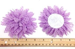 img 3 attached to 🌸 10PC Set of Purple Lace Petal Fabric Flowers - 4 Inch Size by Pepperlonely