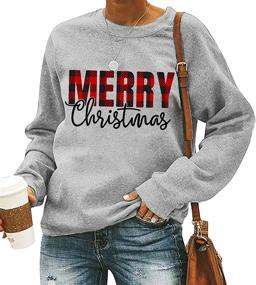 img 4 attached to Christmas Sweatshirts Pullover Holiday Vacation Sports & Fitness