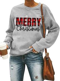 img 3 attached to Christmas Sweatshirts Pullover Holiday Vacation Sports & Fitness